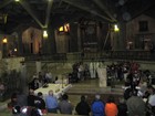 Католическая служба на первом этаже храма Благовещения в Назарете